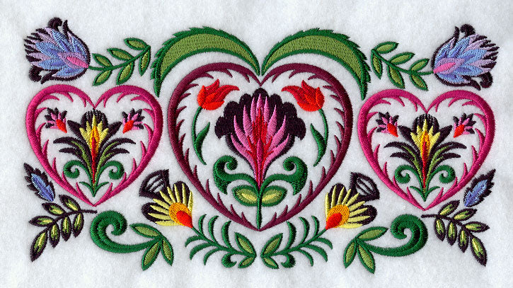 Wycinanki Heart Trio