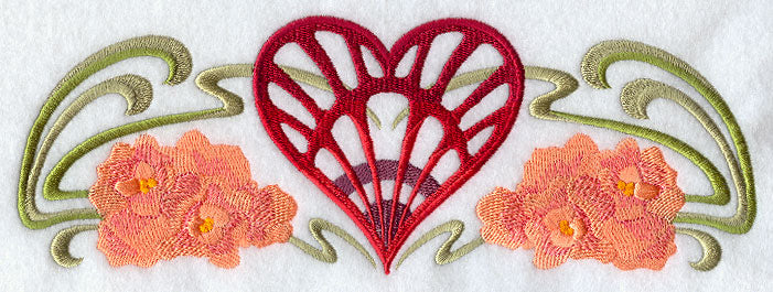 Art Nouveau Heart Border