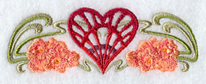 Art Nouveau Heart Border