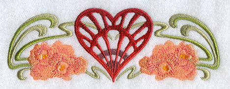 Art Nouveau Heart Border