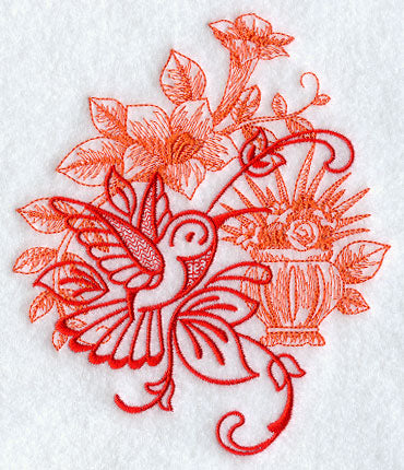 Hummingbird and Flower Echo