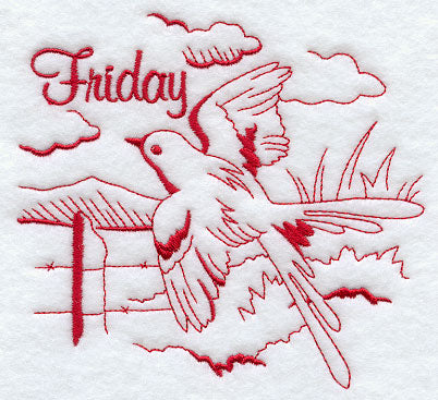 Friday Flycatcher (Redwork)