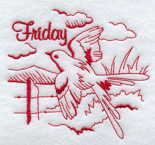 Friday Flycatcher (Redwork)
