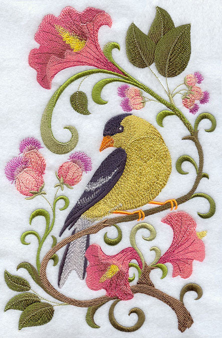 Goldfinch in Flowers