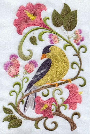 Goldfinch in Flowers