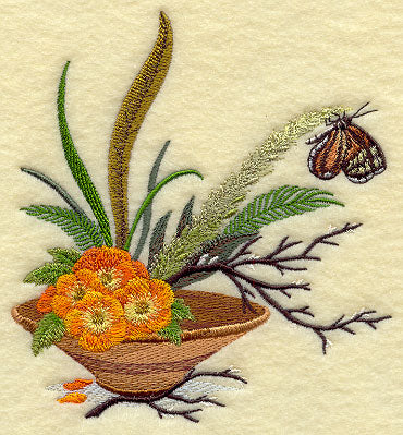 Ikebana and Butterfly