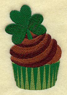 Irish Cupcake with Shamrock