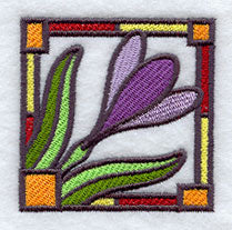 Stained Glass Crocus Corner