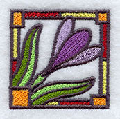 Stained Glass Crocus Corner