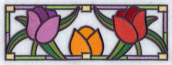 Stained Glass Tulip Border
