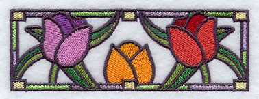Stained Glass Tulip Border