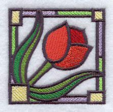 Stained Glass Tulip Corner