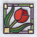 Stained Glass Tulip Corner
