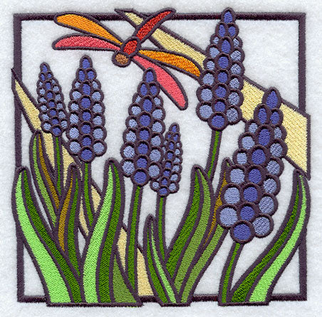 Stained Glass Hyacinth Square