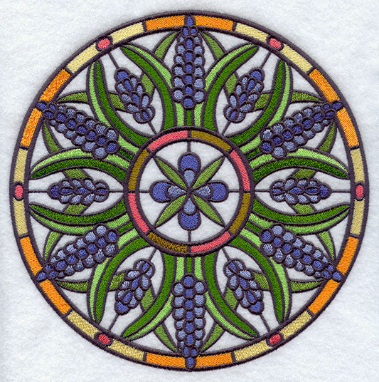 Stained Glass Hyacinth Medallion