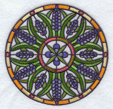Stained Glass Hyacinth Medallion