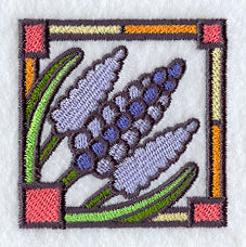 Stained Glass Hyacinth Corner