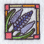 Stained Glass Hyacinth Corner