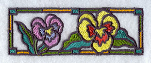 Stained Glass Pansies Border