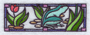 Stained Glass Frog Border