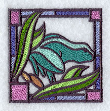 Stained Glass Frog Corner