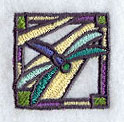 Stained Glass Dragonfly Corner