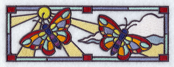 Stained Glass Butterfly Border