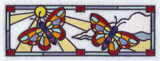 Stained Glass Butterfly Border