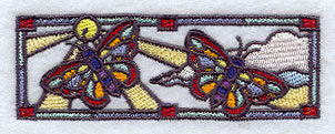 Stained Glass Butterfly Border