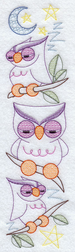 Sleepy Owls Spray 2 - Facing Left