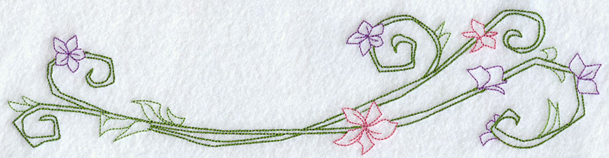 Sweet Dreams Blooming Baskets Border - Facing Right