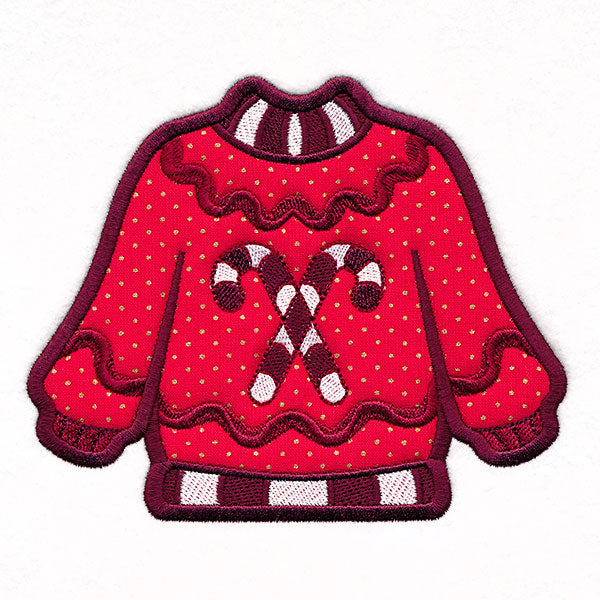 Candy Cane Ugly Christmas Sweater (Applique)