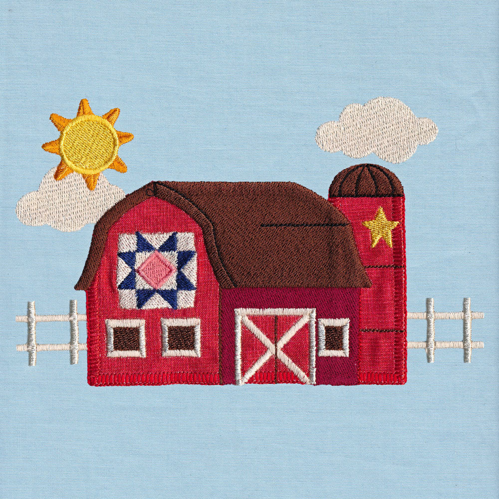 Primitive Americana Barn (Heirloom Applique)