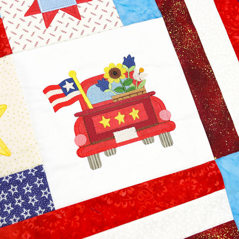 Primitive Americana Truck (Heirloom Applique)