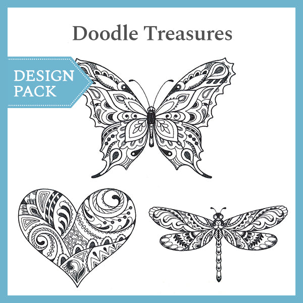 A Doodle Treasures (Blackwork) Design Pack