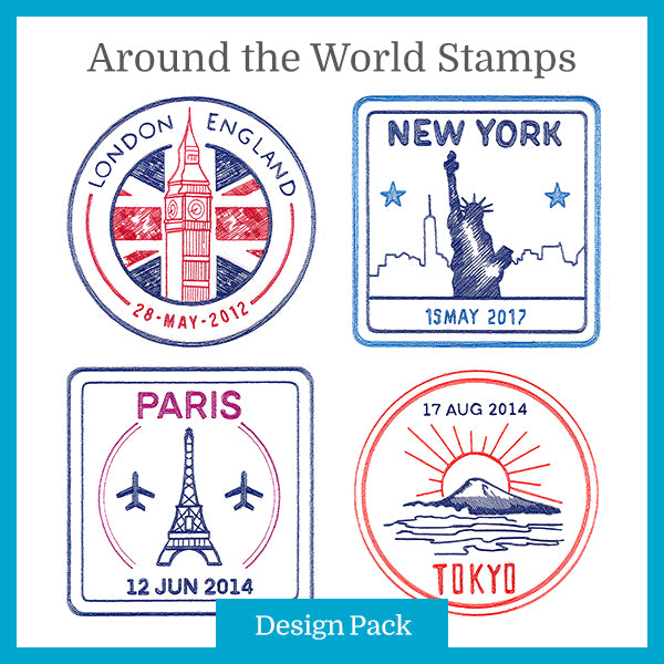 A Around the World Stamps Design Pack