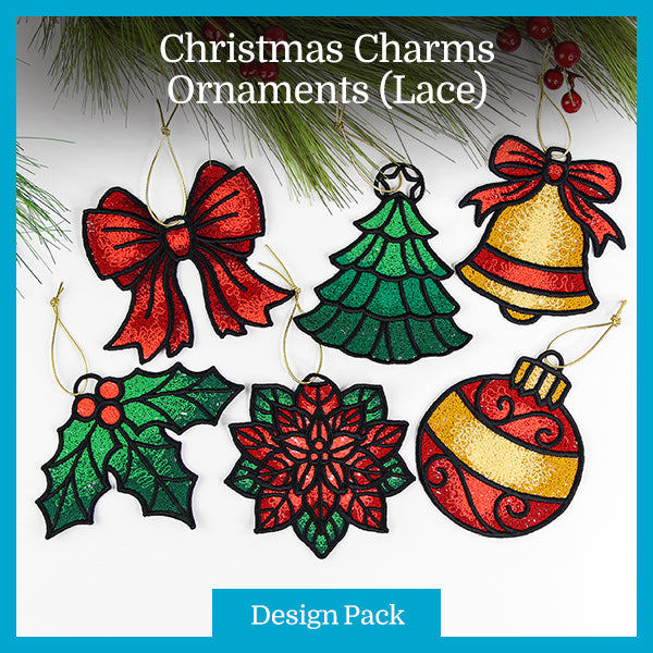 A Christmas Charms Ornaments (Lace) Design Pack
