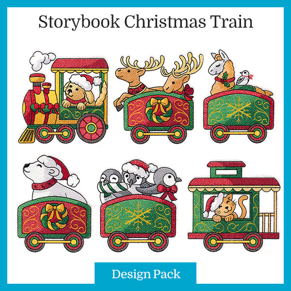 A Storybook Christmas Train Design Pack