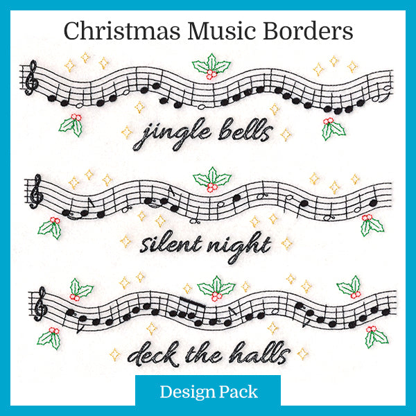A Christmas Music Borders Design Pack