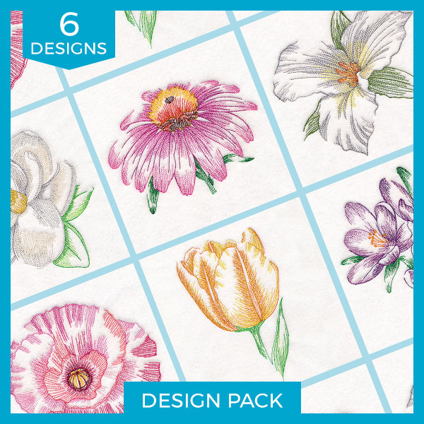 Contours of Beauty Flowers Design Pack