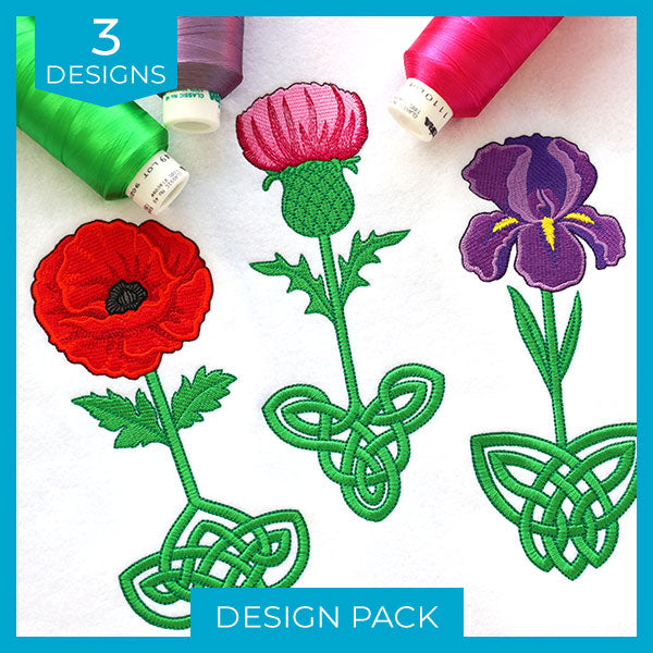 Celtic Knotwork Flowers Design Pack