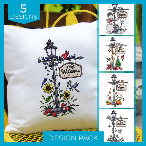 Welcome Lampposts for the Seasons Design Pack