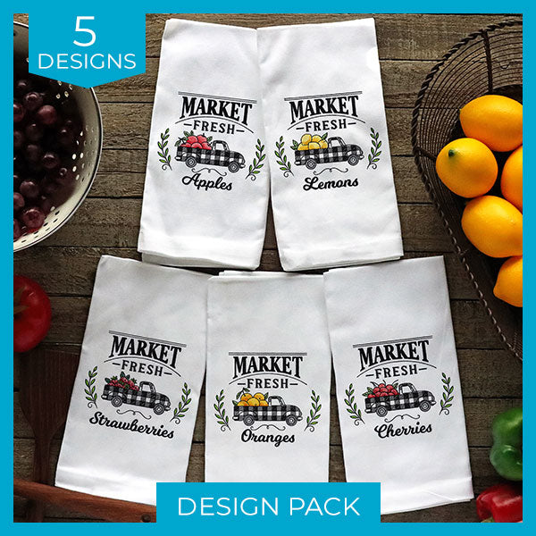 Market Fresh Retro Trucks Design Pack