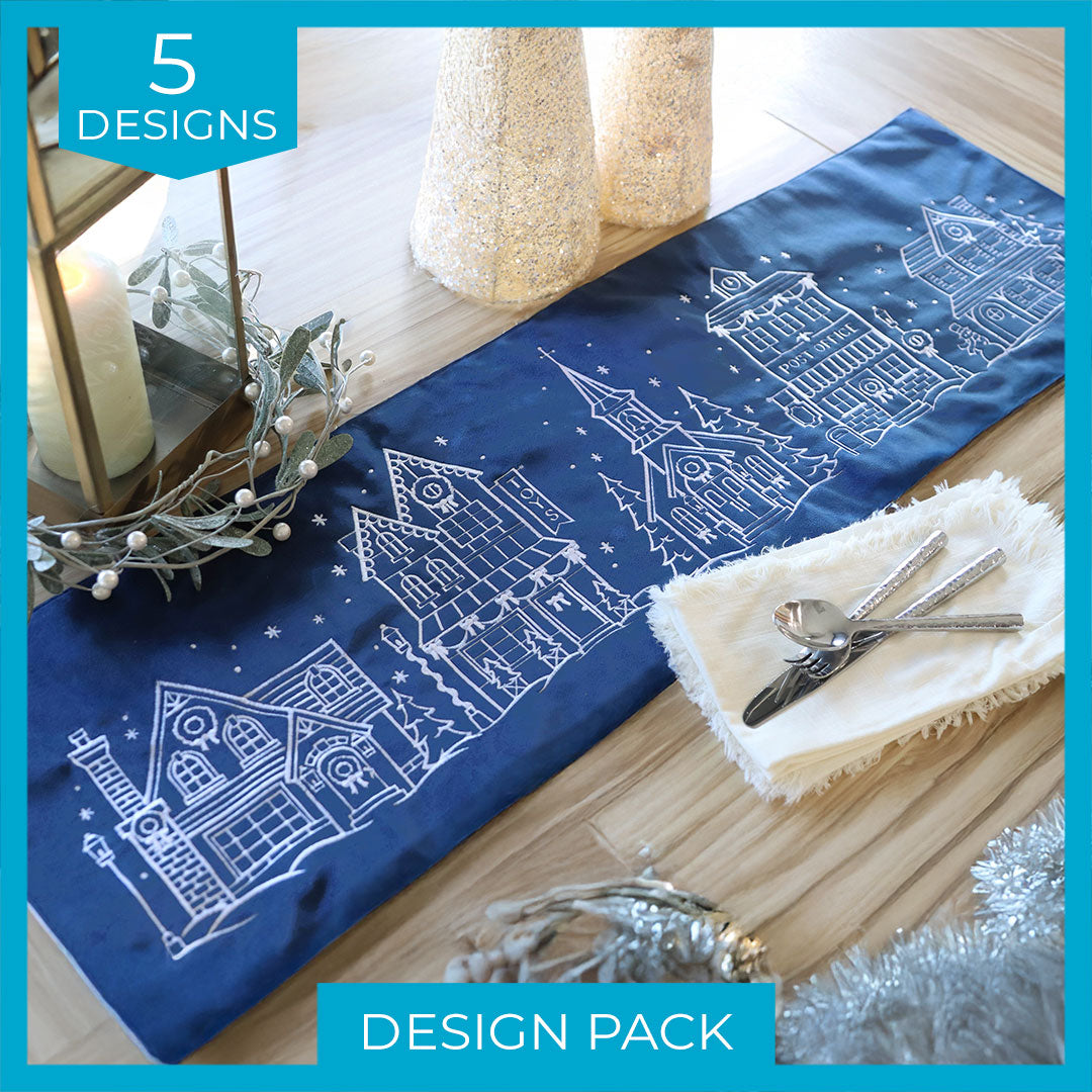 Christmas Village (Whitework) Design Pack