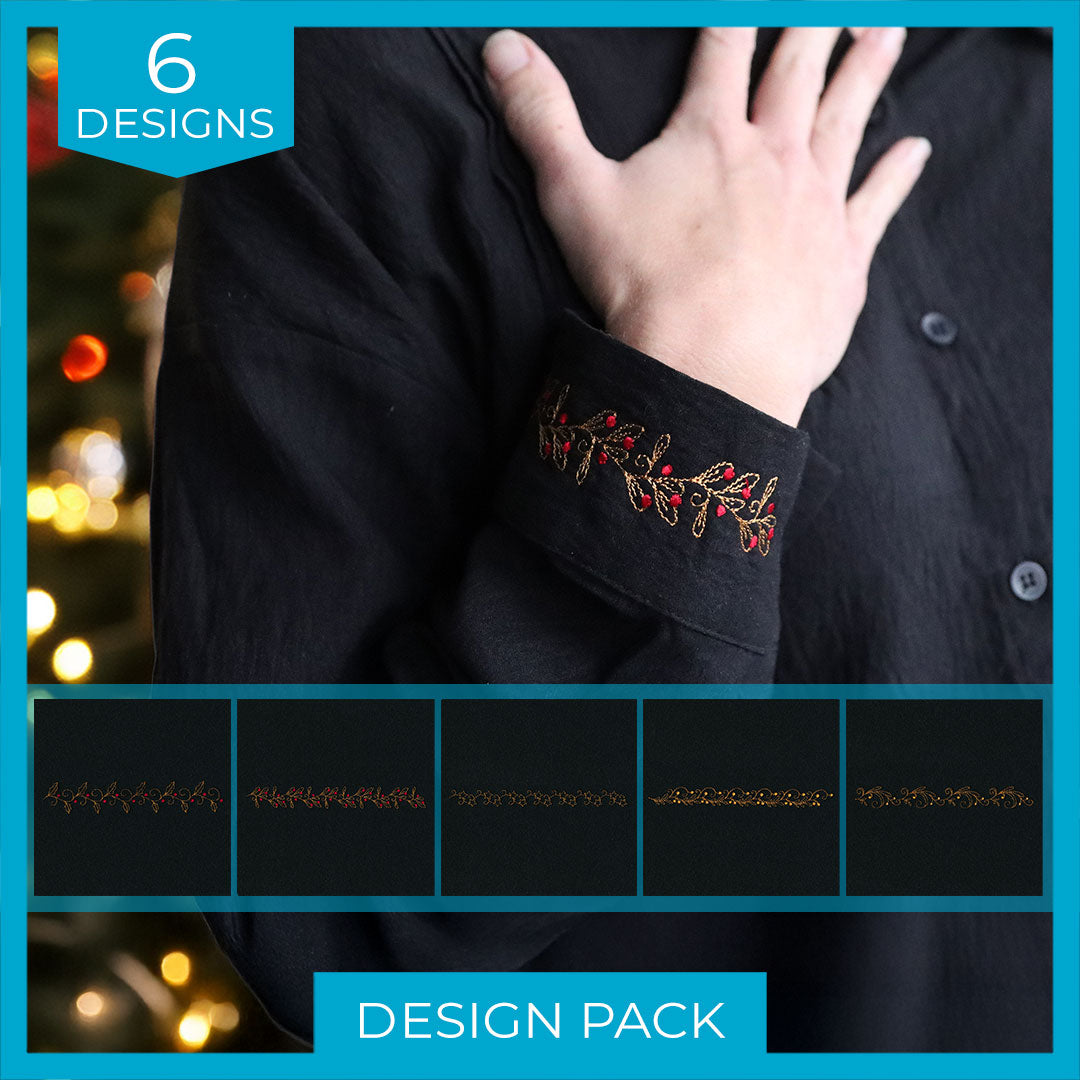 Delicate Holiday Borders Design Pack