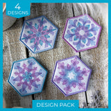 Color Theory Snowflake Coasters Design Pack