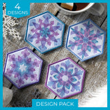 Color Theory Snowflake Coasters Design Pack
