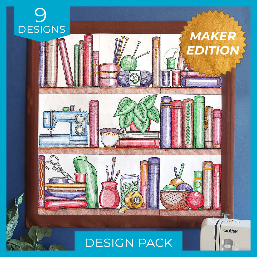 Build a Crafty Bookshelf Quilt Design Pack