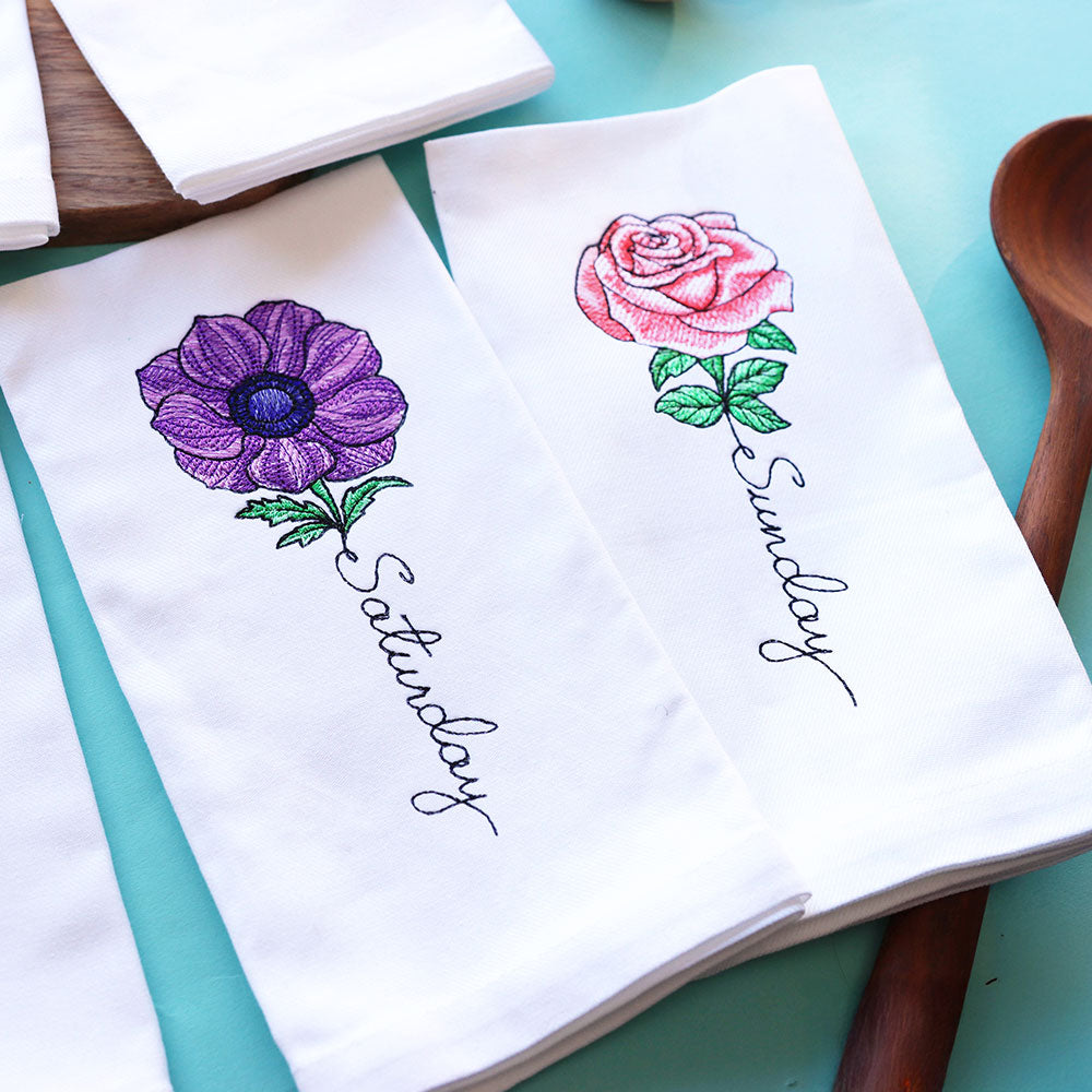 Days of the Week Florals Design Pack