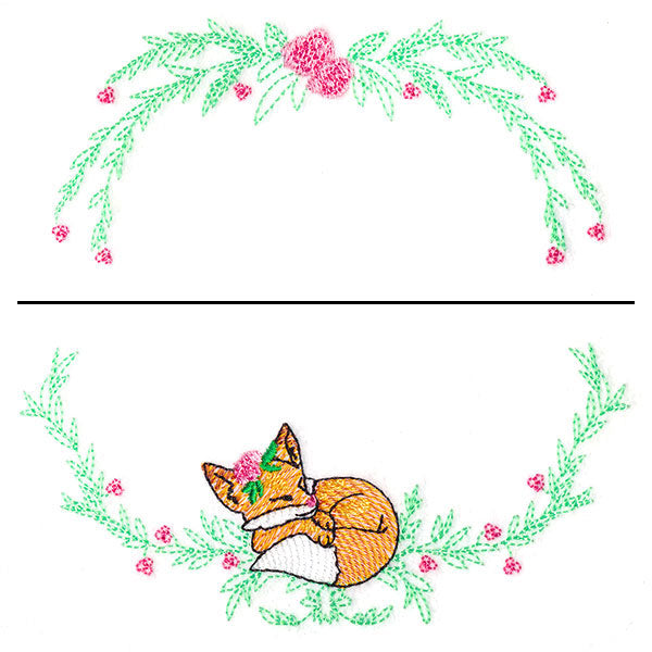 Sleepy Fox Wreath (Split)